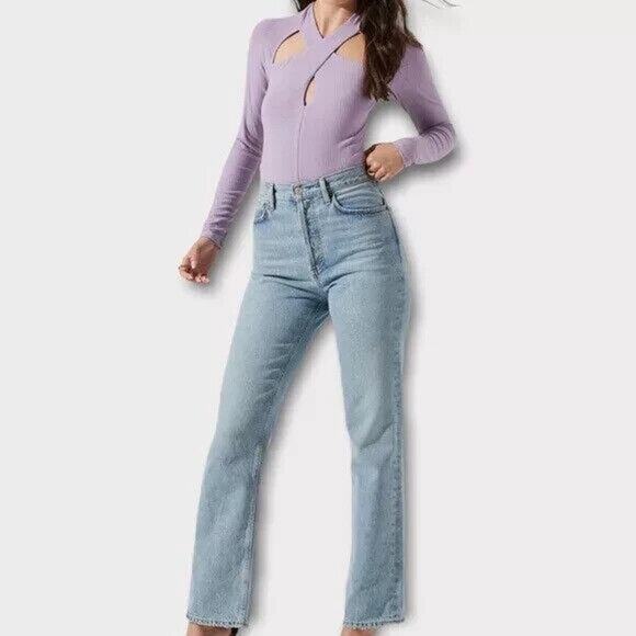 ASTR The Label Cutout Ribbed Thong Bodysuit Lavender Size M - Picture 8 of 8